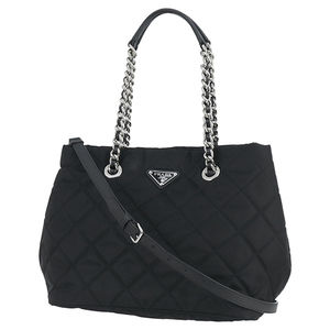 Prada Tessuto Quilted Impuntu Saffiano Nylon Black Shoulder Bag Crossbody